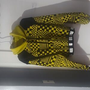 UGG Vibrant Yellow and Black Patterned Hoodie